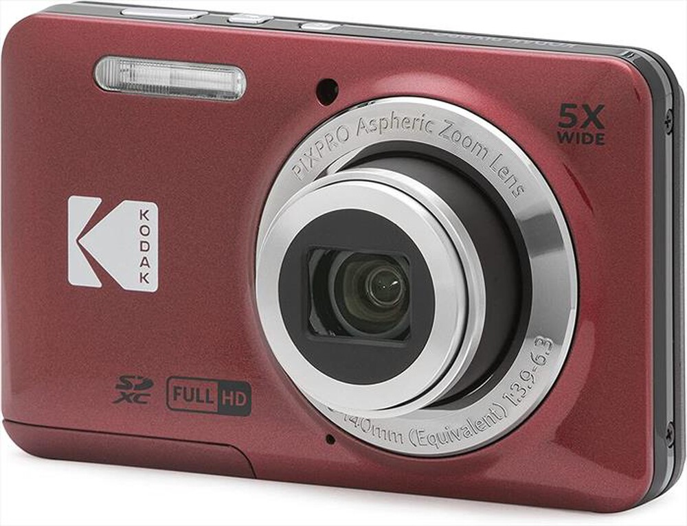 "KODAK - Fotocamera compatta FZ55 R-Rosso"