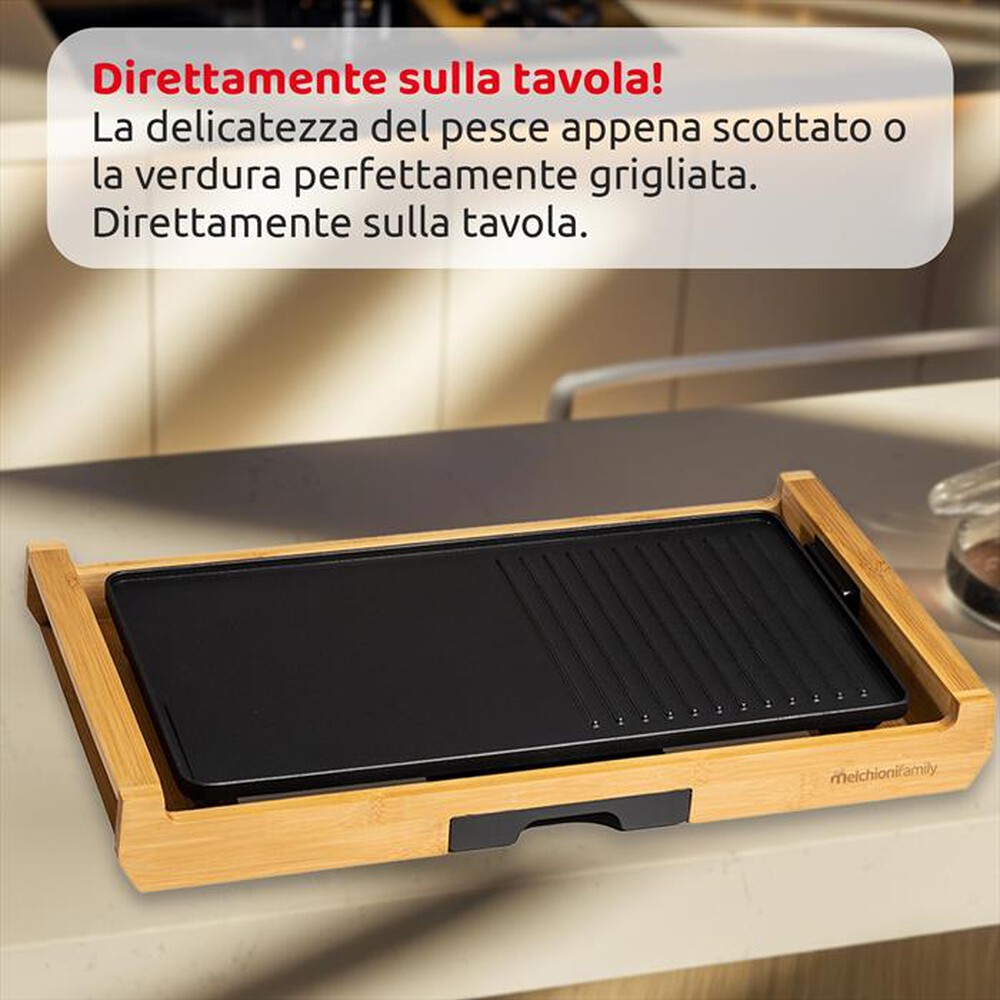 Immagine del prodotto MELCHIONI FAMILY - Bistecchiera elettrica BAMBOO GRILL-nero