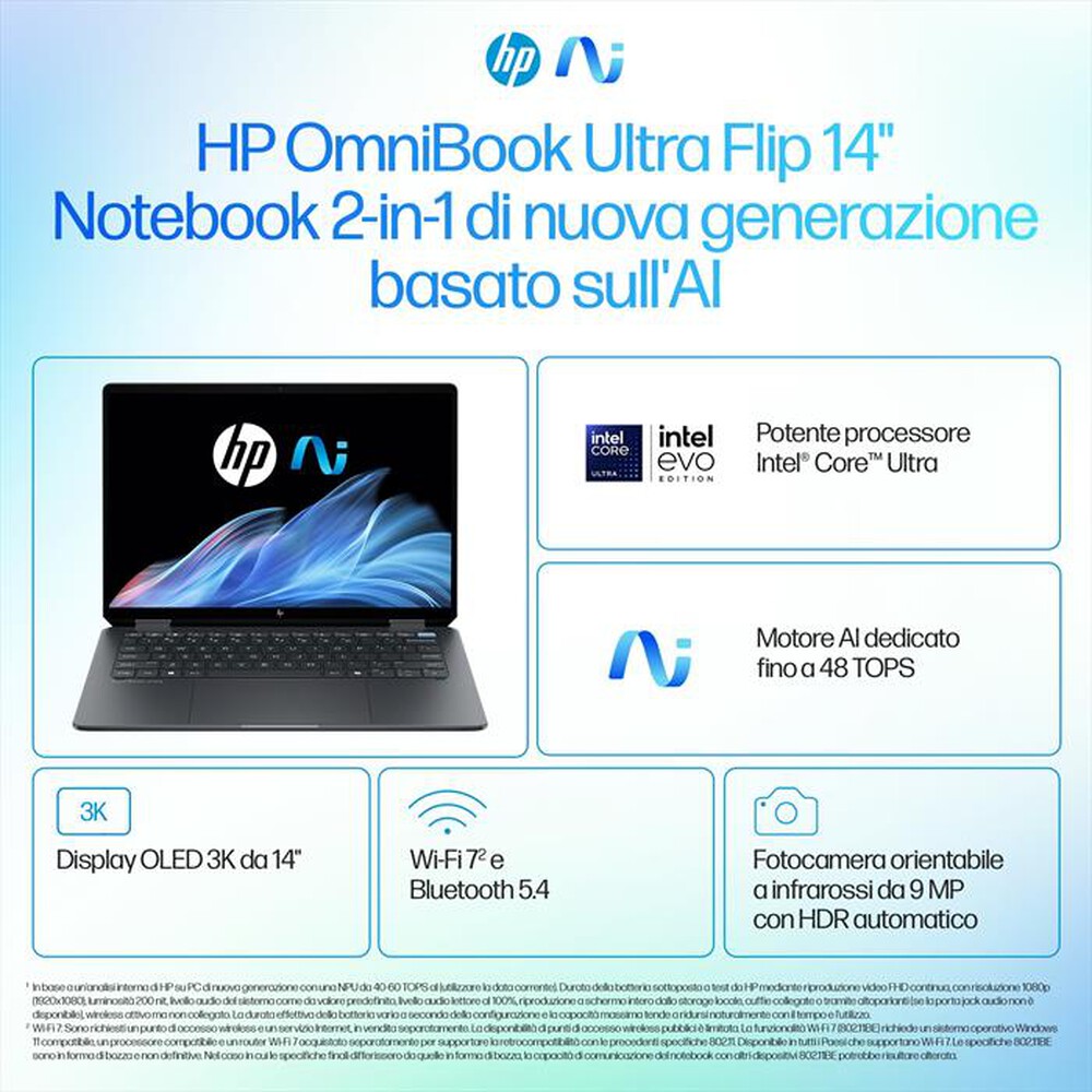 "HP - Laptop OMNIBOOK ULTRA FLIP 14-FH0014NL-Atmospheric Blue"