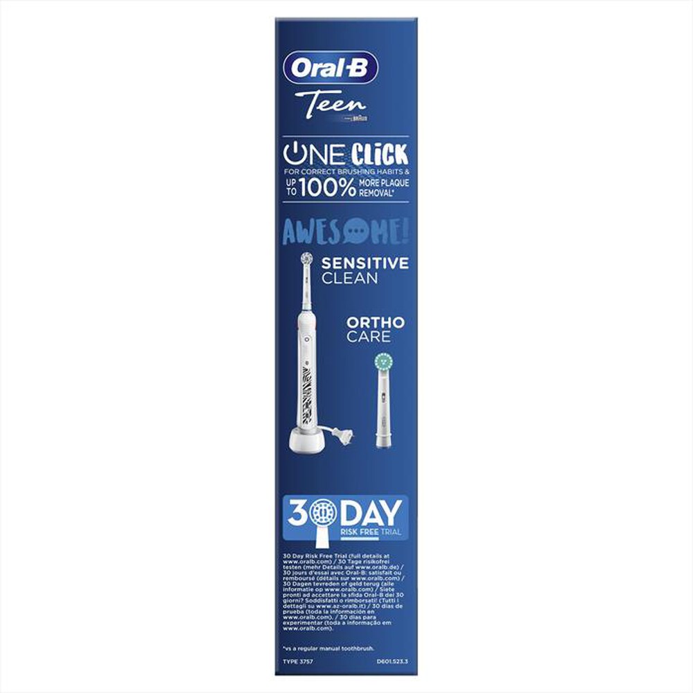 "ORAL-B - Spazzolino elettrico ricaricabile SMARTSERIES TEEN-Bianco"