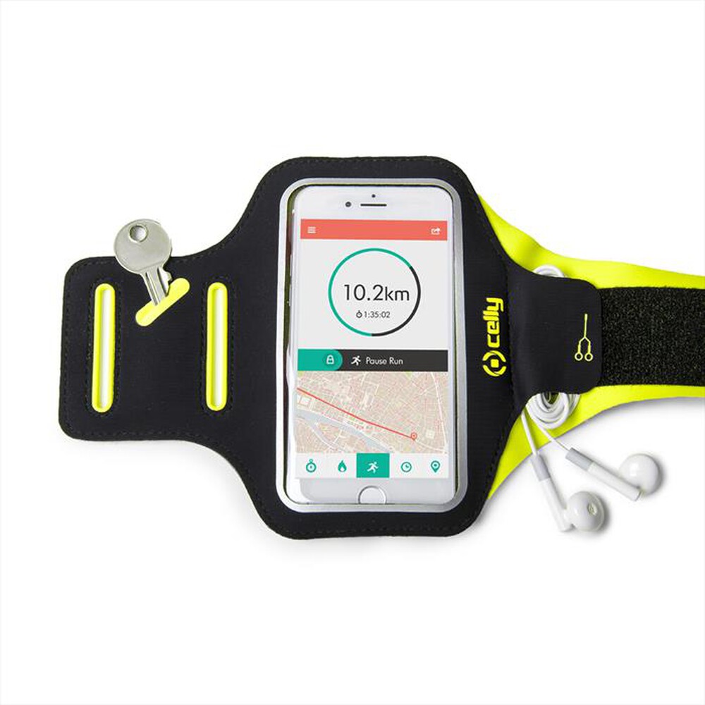 "CELLY - ARMBANDXXLYL - FASCIA DA BRACCIO FINO A 6.5-GIALLO/NEOPRENE"