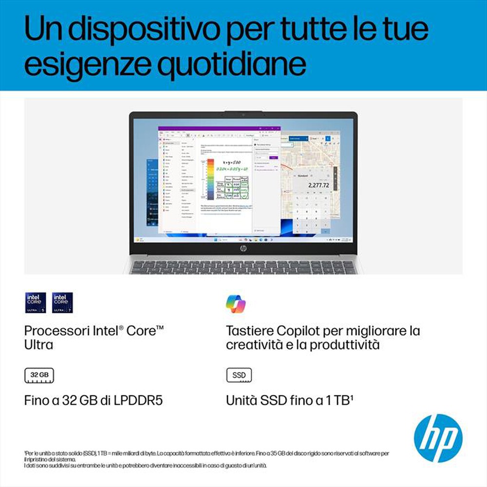 Immagine del prodotto HP - Notebook Laptop AI 15-FD2009NL 15.6"-Natural Silver