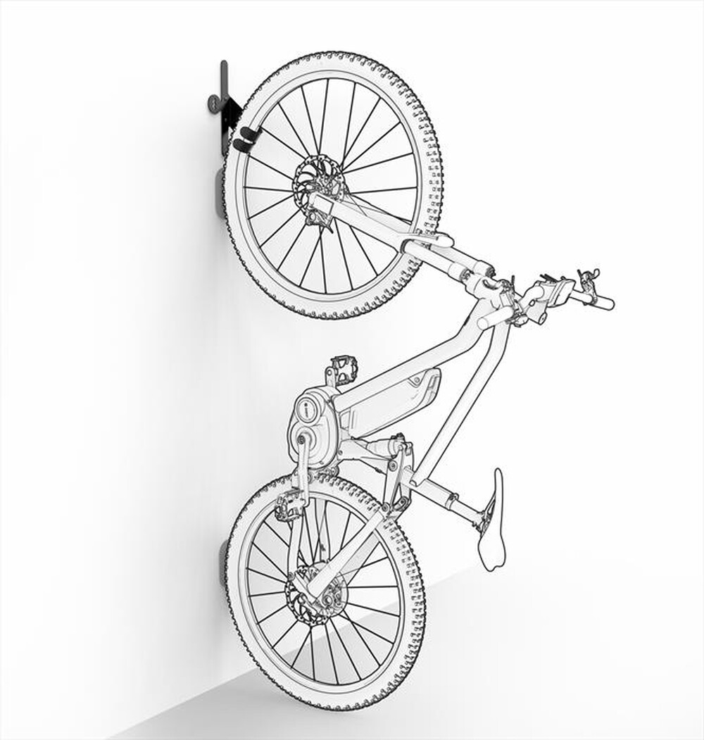 "MELICONI - OMINO GANCIO PARETE BICI-Acciaio di colore nero con pro"