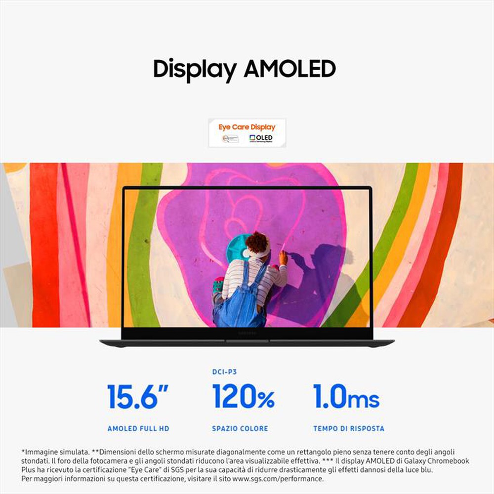 Immagine del prodotto SAMSUNG - CHROMEBOOK PLUS XE550XGA-KC1IT-Silver