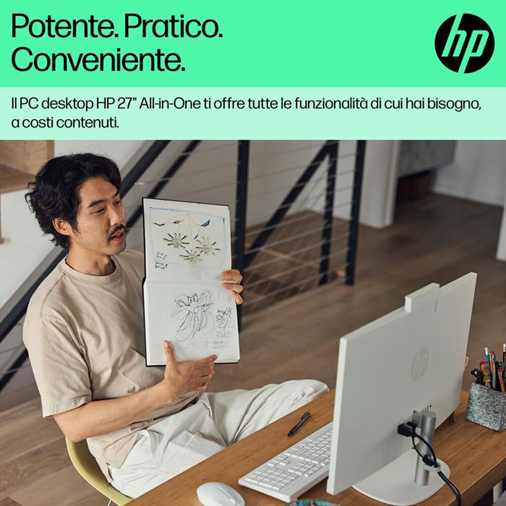 Immagine del prodotto HP - Desktop ALL IN ONE 27-CR0023NL-Shell White