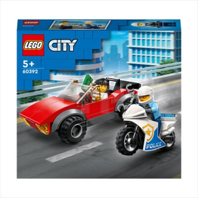LEGO - CITY INSEGUIMENTO SULLA MOTO DELLA POLIZIA - 60392-Multicolore