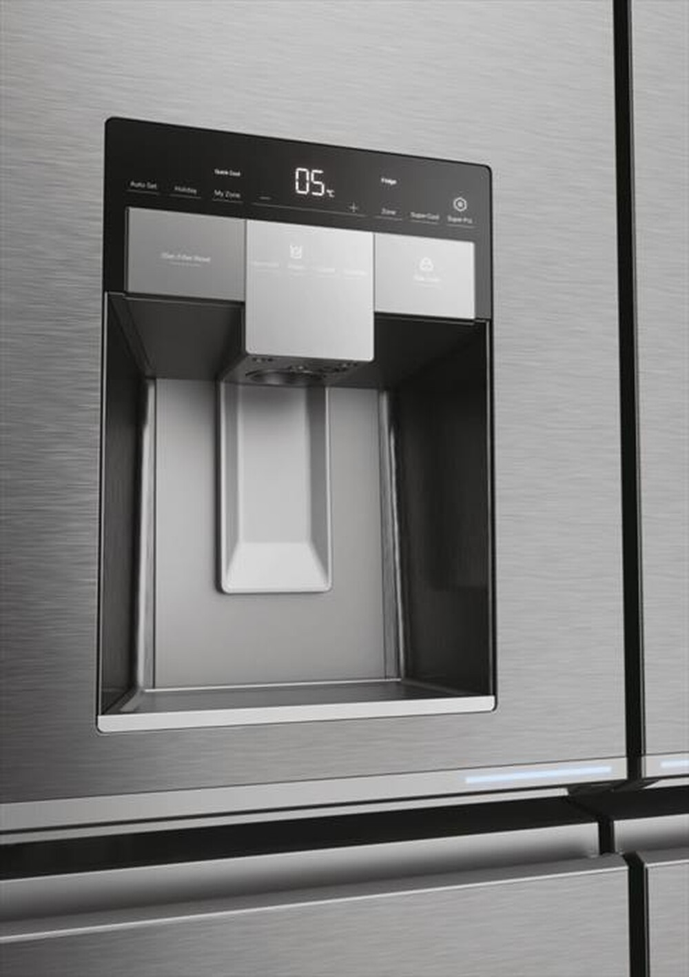 "HAIER - Frigorifero side by side HCR7918EIMP ClasseE 601lt-Platino, Acciaio inossidabile"