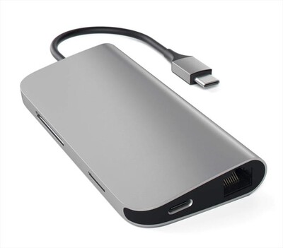 SATECHI - ADATTATORE USB-C MULTI-PORTA 4K ETHERNET-space grey