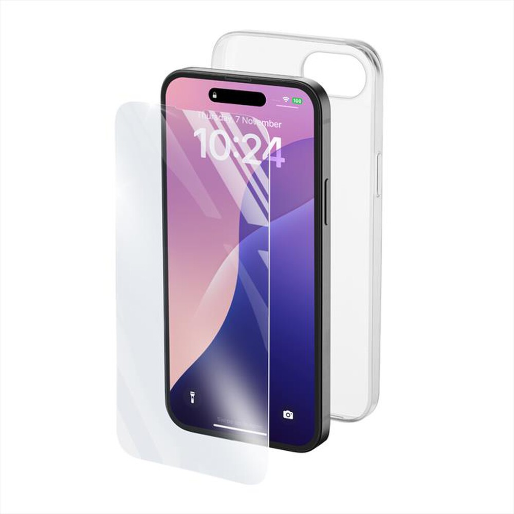 Immagine del prodotto CELLULARLINE - Kit accessori PROTECTION KIT per iPhone 16E/17E-Trasparente