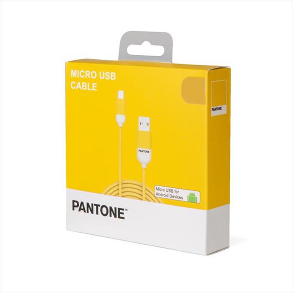 "PANTONE - PT-MC001-5Y - MICROUSB CABLE 1 5 MT-GIALLO/PLASTICA"