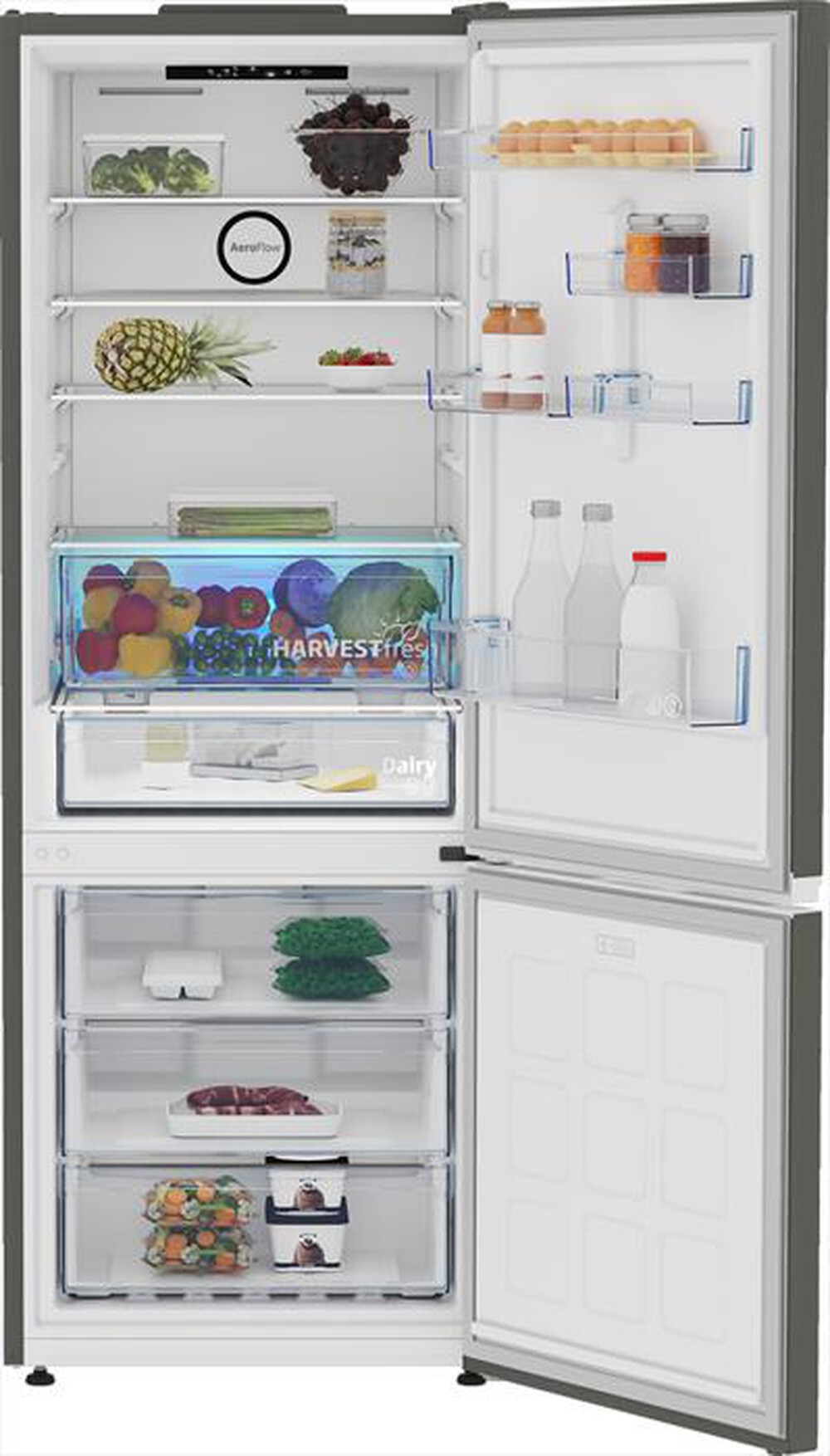 "BEKO - Frigorifero combinato B3RCNE564HG Classe E 490 lt-Grigio"