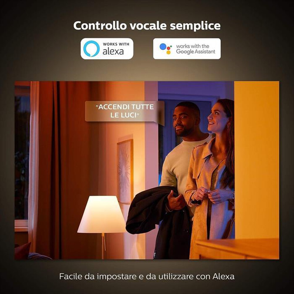 "PHILIPS - HUE WHITE AMBIANCE LAMPADINA E27 13.5W-Bianca"