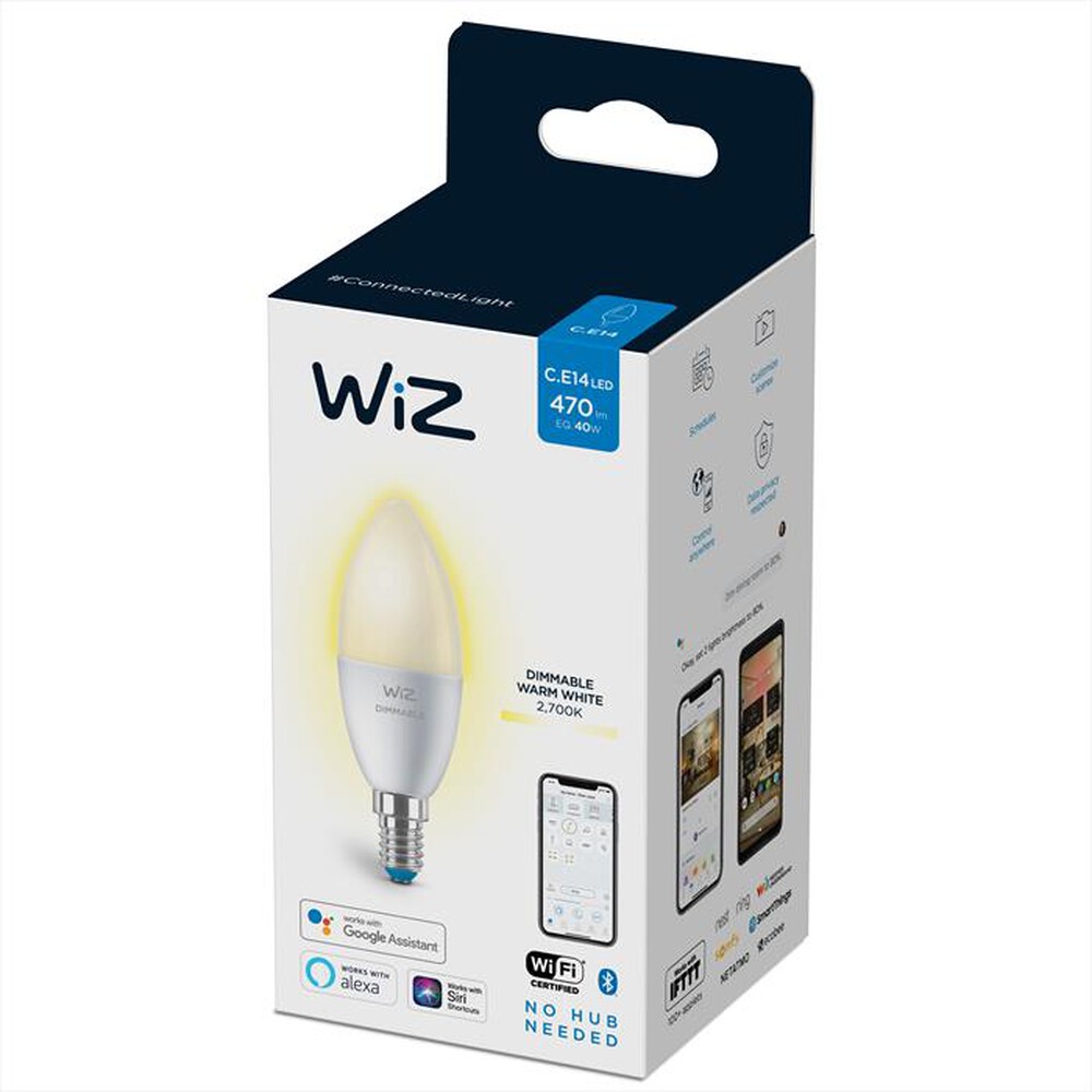 "PHILIPS - WIZ DIM CANDELA SMERIGLIATA 40W E14"