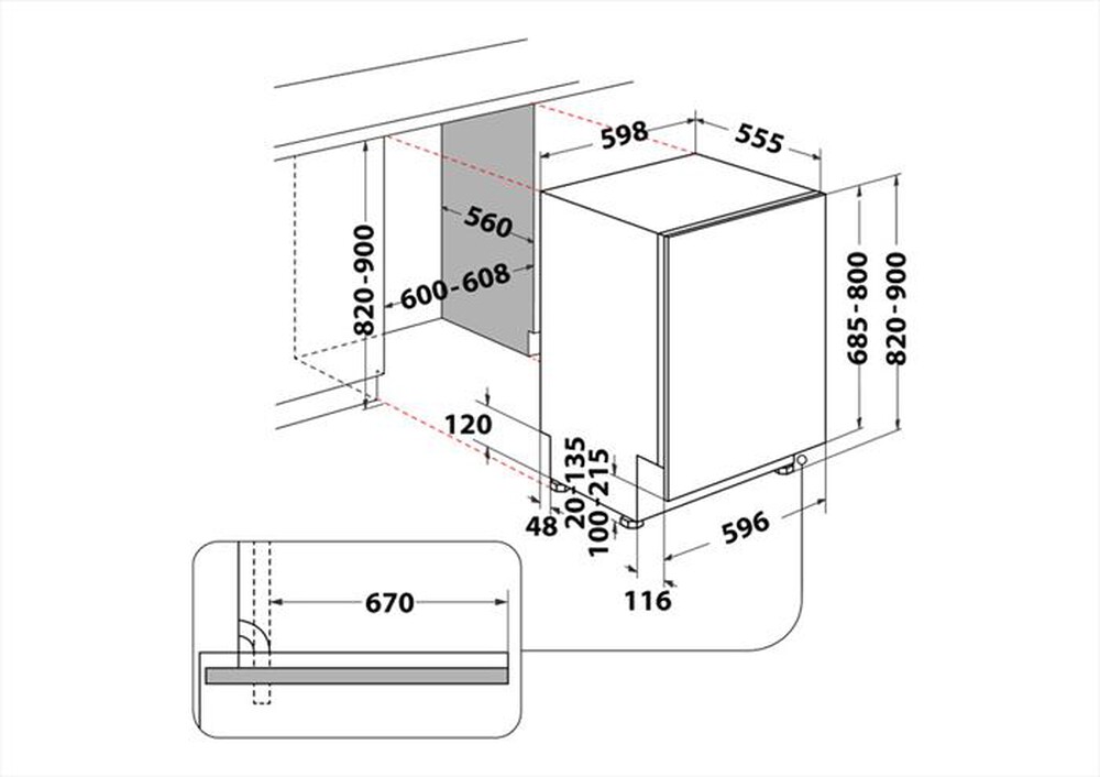 Immagine del prodotto HOTPOINT ARISTON - Lavastoviglie HIS 5020 C Classe E 14 coperti