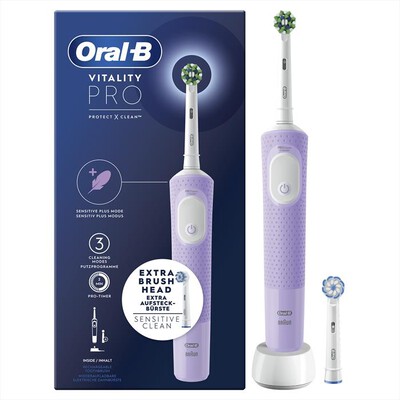 ORAL-B - Spazzolino Elettrico Ricaricabile VITALITY PRO-Viola