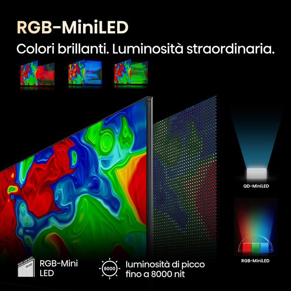 Immagine del prodotto HISENSE - Smart TV Mini LED RGB  4K 116" 116UXQ-Metallo