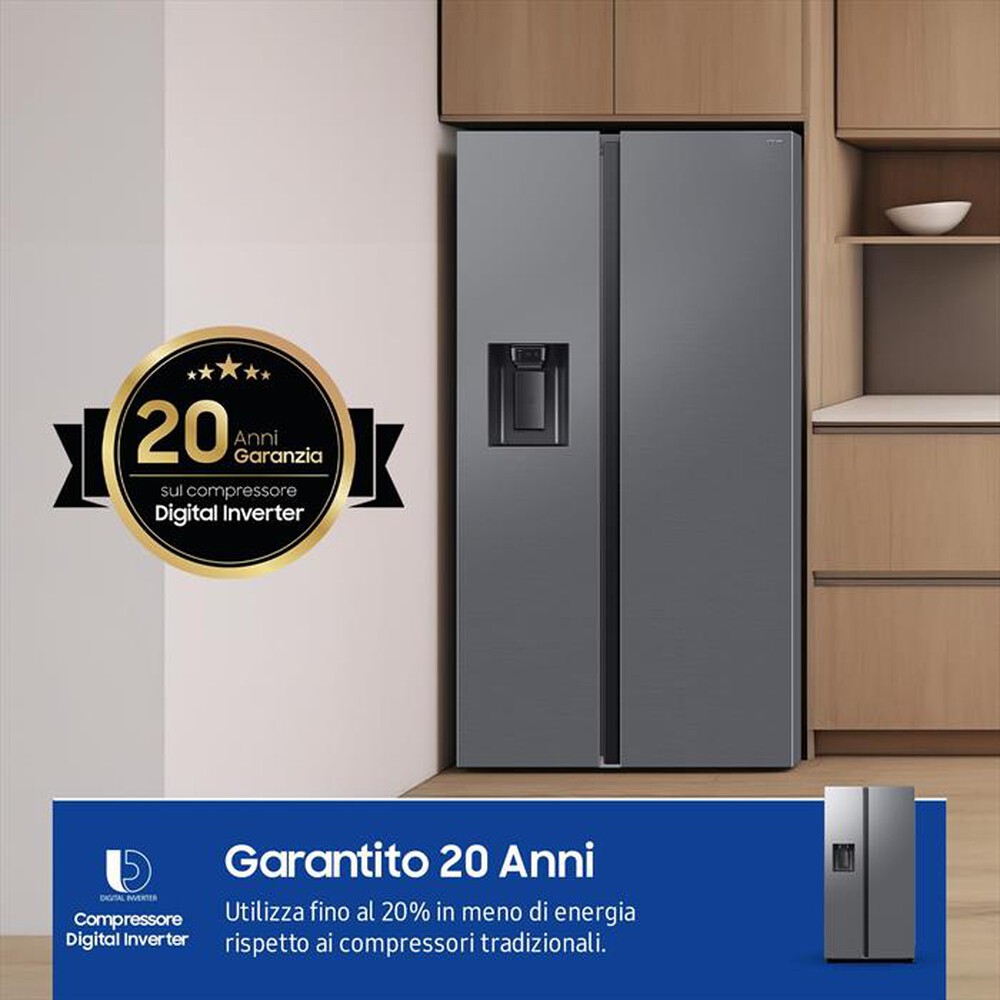 "SAMSUNG - Frigorifero side by side RS70F65KETEF Classe E-Inox"