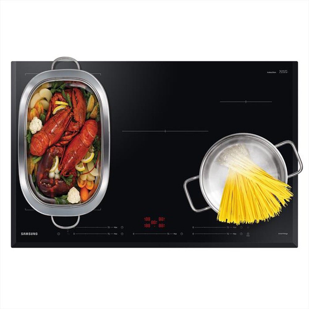 "SAMSUNG - Piano cottura induzione NZ85C5047KK/U1 80 cm-nero"