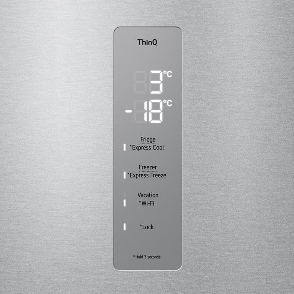 "LG - Frigorifero combinato GBV7270CMB Classe C 387L-Stainless steel"