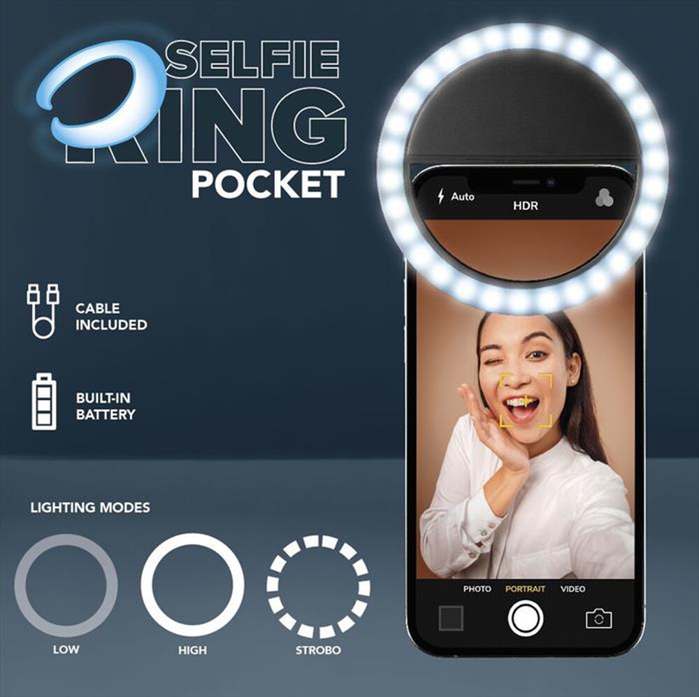 Immagine del prodotto CELLULARLINE - SELFIERINGPOCKETK-Nero