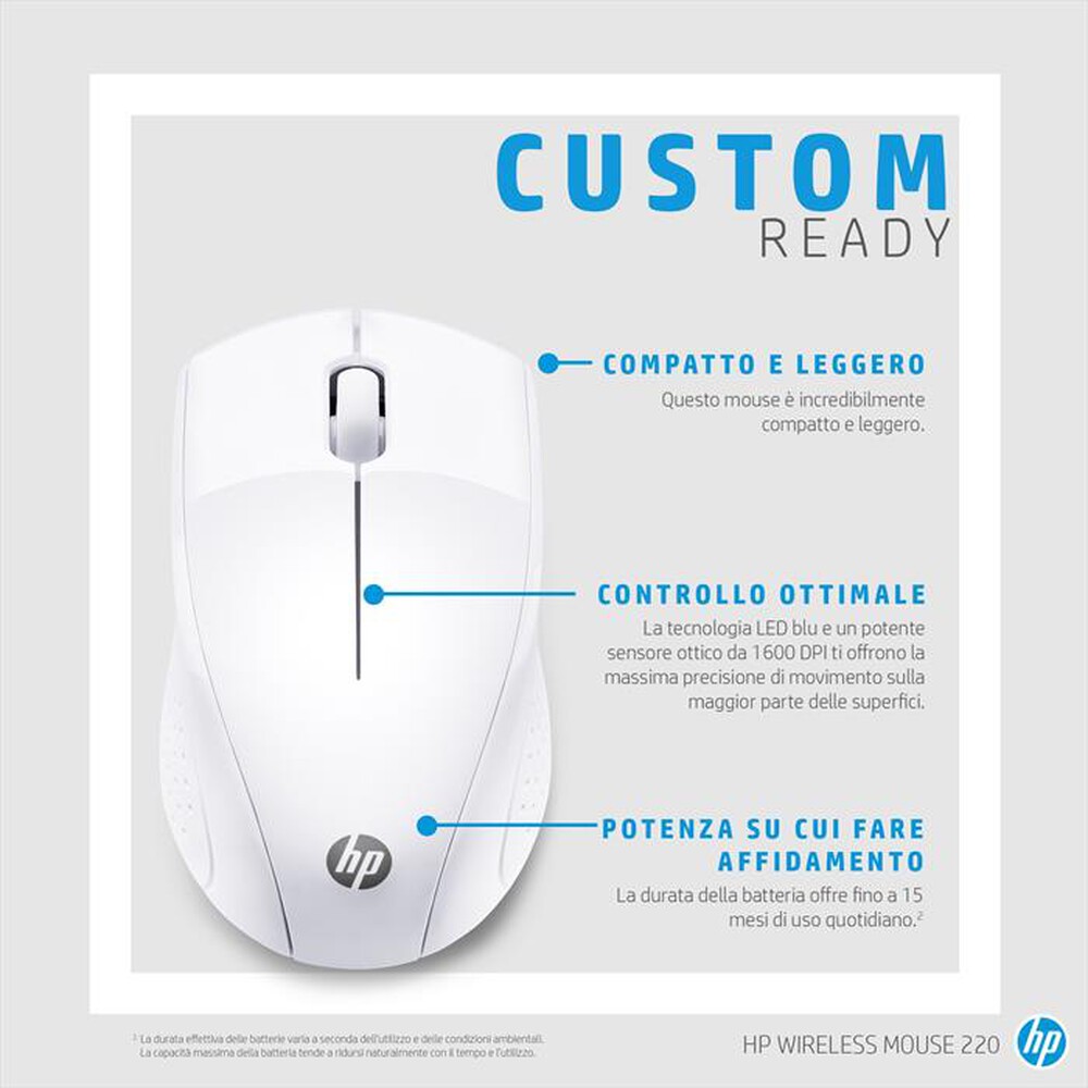 Immagine del prodotto HP - WIRELESS MOUSE 220-White