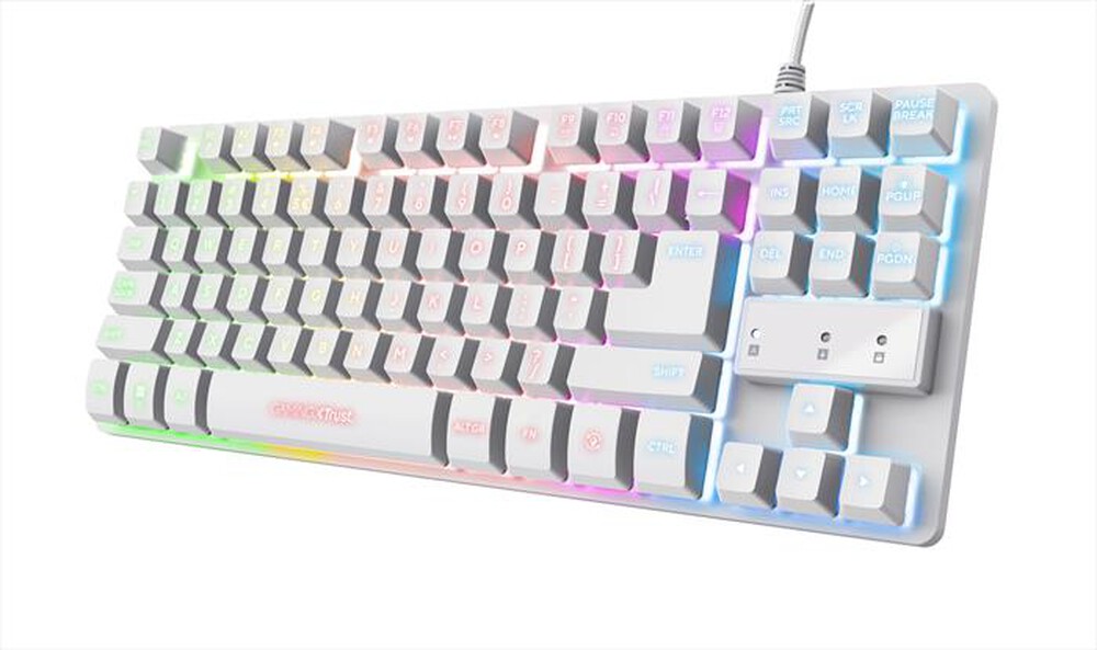 "TRUST - Tastiera GXT833W THADO TKL-White"