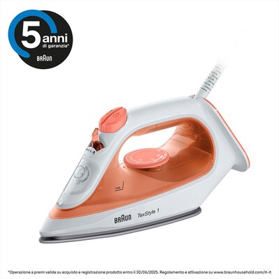 BRAUN - Ferro da stiro a vapore TEXSTYLE 1 SI1009OR-Arancione
