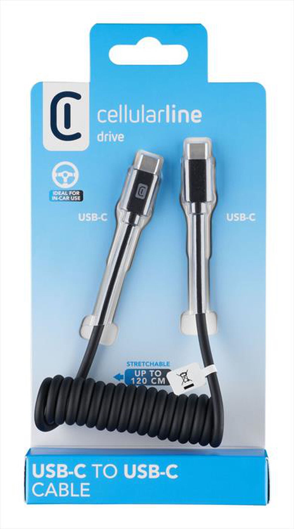 Immagine del prodotto CELLULARLINE - USB-C SPIRAL CABLE-Nero