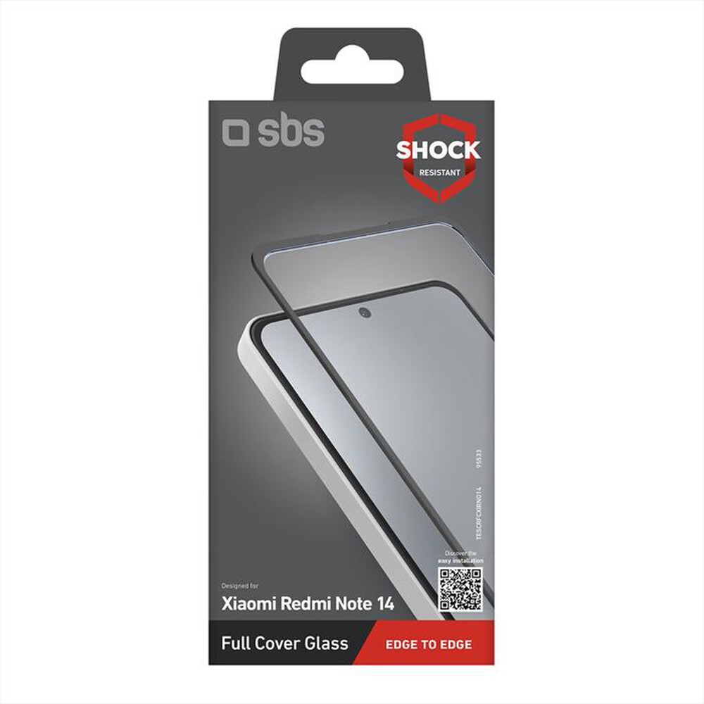 Immagine del prodotto SBS - Full cover glass per Redmi Note 14 TESCRFCXIRNO14-Nero