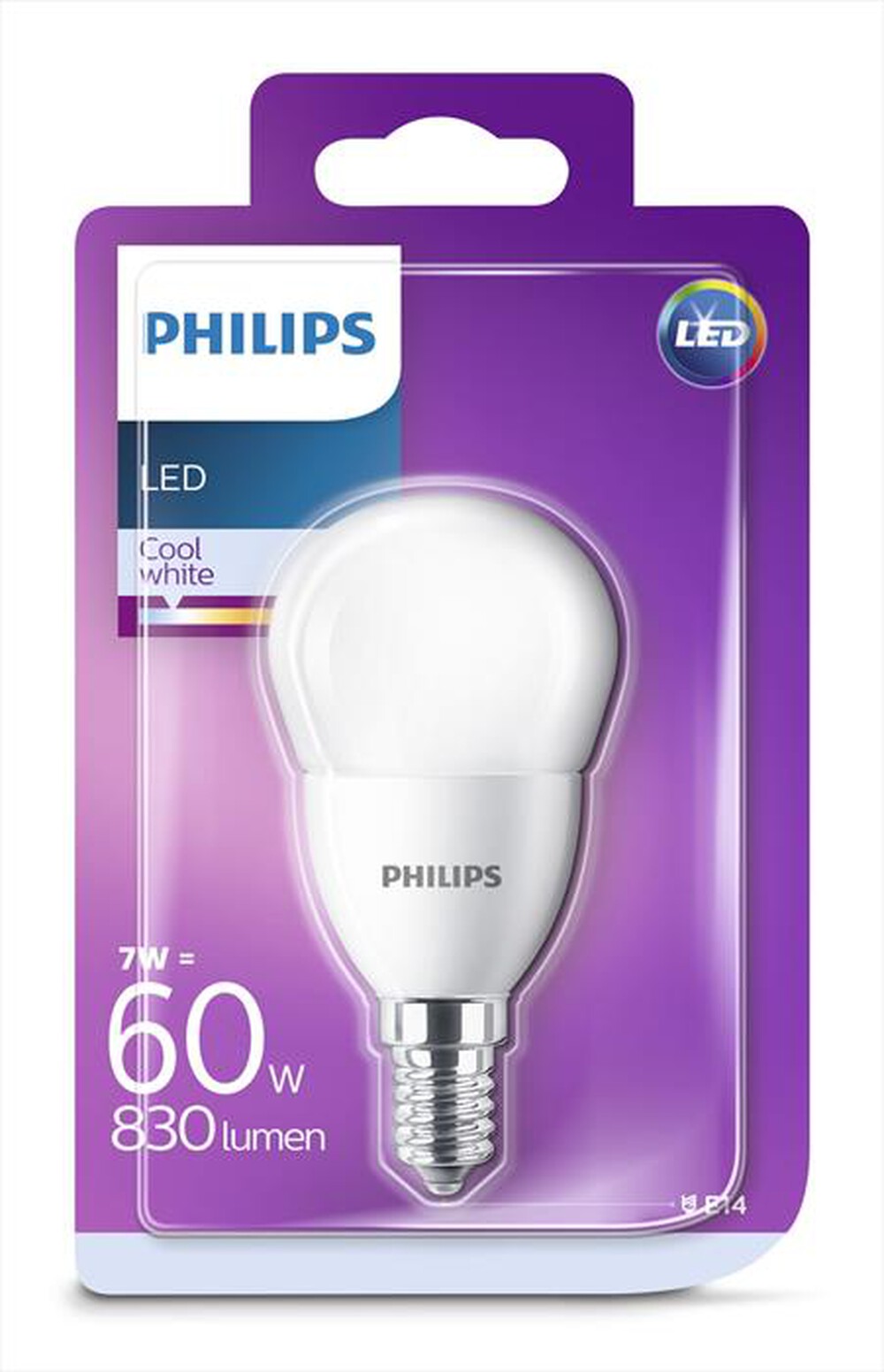 Immagine del prodotto PHILIPS - LED  SFERA 60W E14 4000K NON DIM