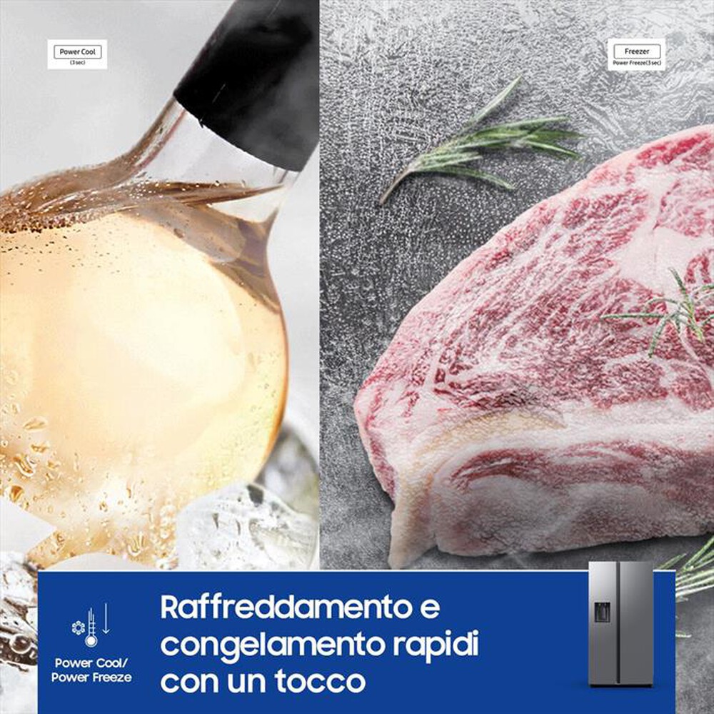 "SAMSUNG - Frigorifero side by side RS70F65KETEF Classe E-Inox"