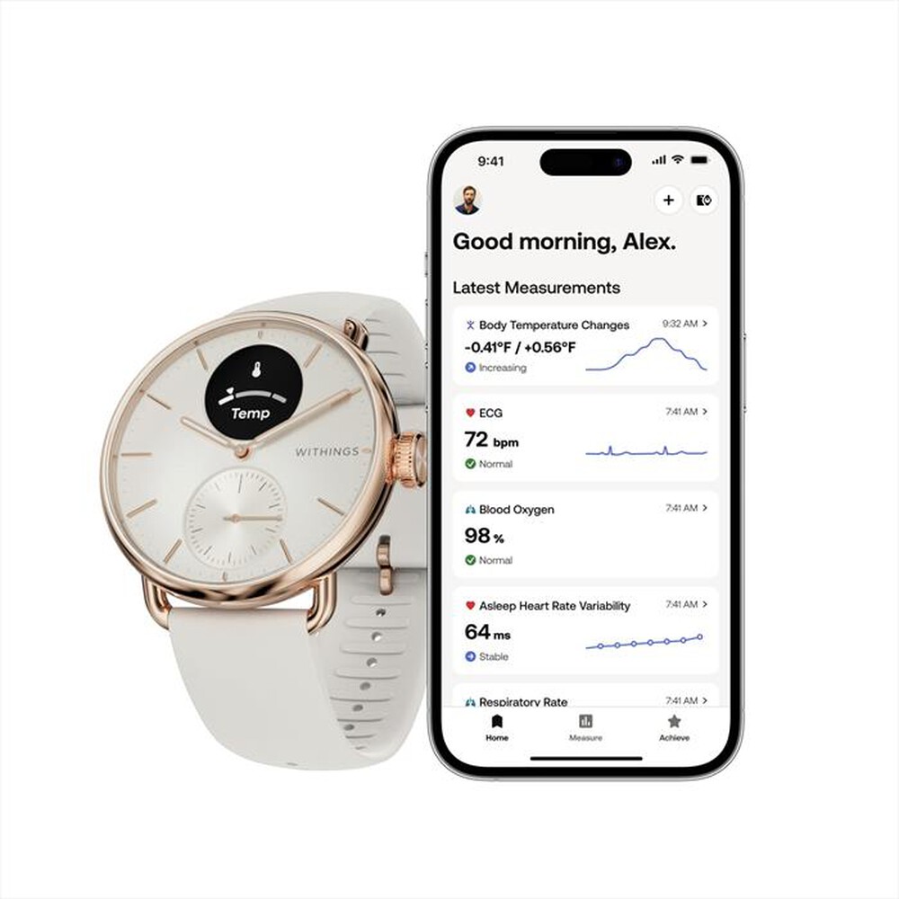 "WITHINGS - SCANWATCH 2 38MM-ROSE GOLD"
