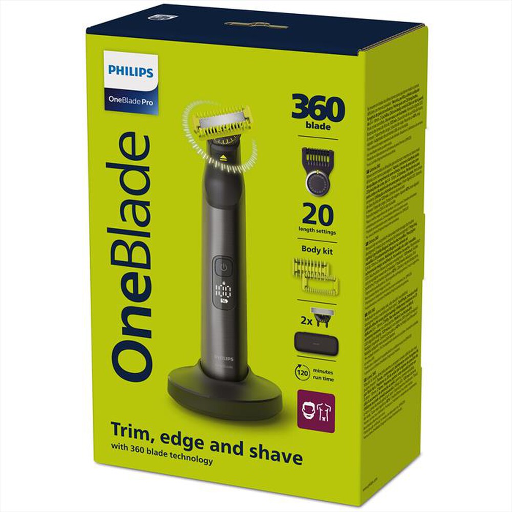 Immagine del prodotto PHILIPS - Regolabarba OneBlade Pro 360 Face + Body QP6652/61-Nero