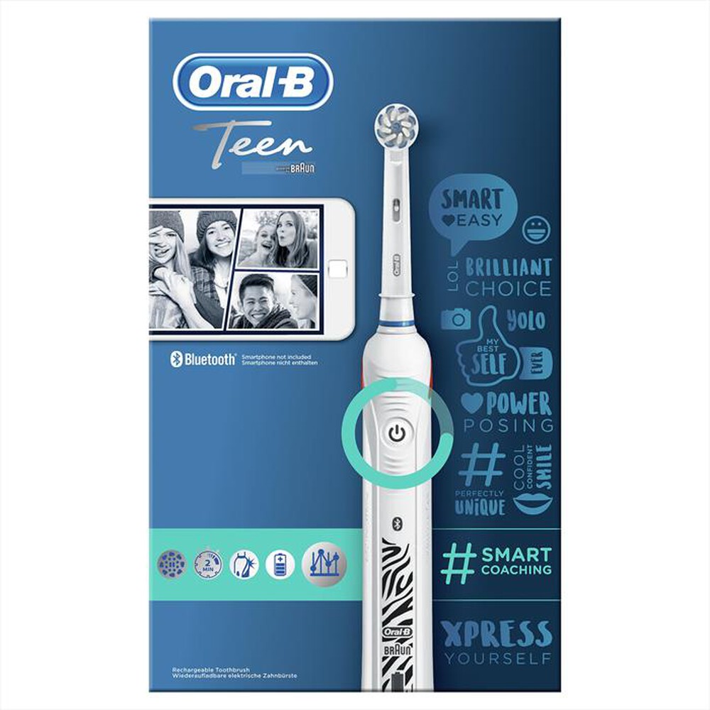 "ORAL-B - Spazzolino elettrico ricaricabile SMARTSERIES TEEN-Bianco"