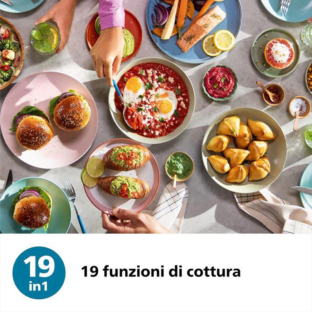 "PHILIPS - AIRFRYER SERIE 5000 DA 9L COTTURA VAPORE NA555/00-Inox"