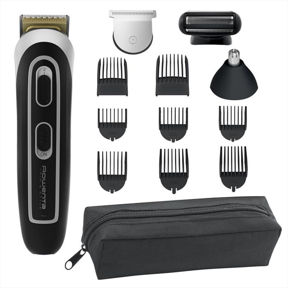 "ROWENTA - TN9140 Trim&Style 13 in1 Regolabarba multifunzione-nero/argento"