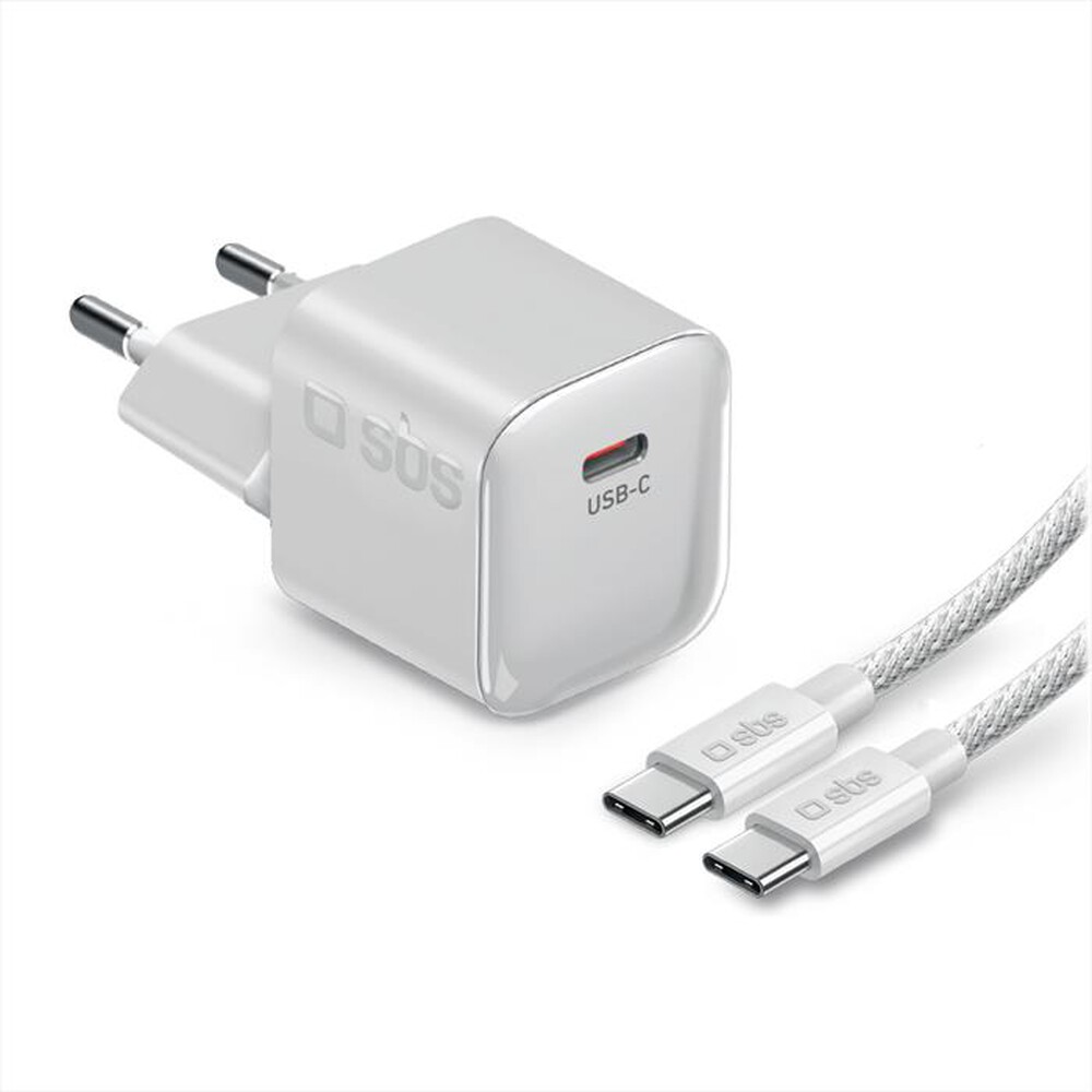 Immagine del prodotto SBS - Caricatore da rete GaN mini TETRKITGAN1C30MINI-bianco