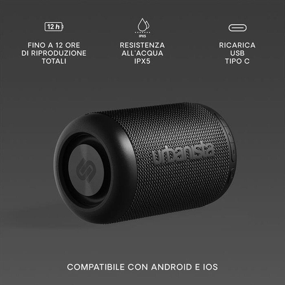 "URBANISTA - Mini speaker MEMPHIS-Midnight Black - nero"