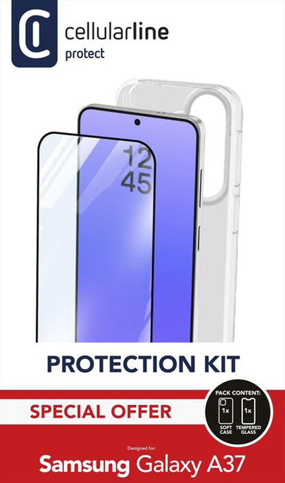 Immagine del prodotto CELLULARLINE - Cover PROTECTION KIT per GALAXY A37-Trasparente