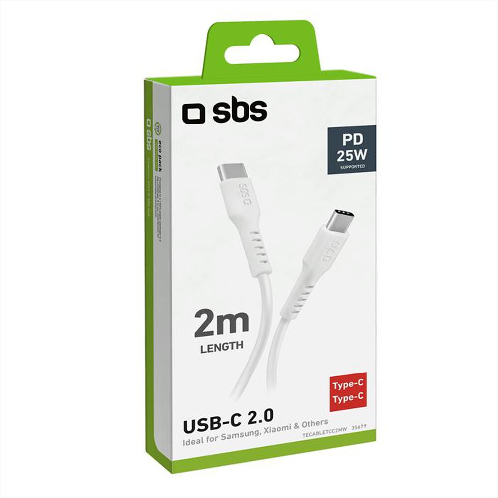Immagine del prodotto SBS - Cavo Type C TECABLETCC2MW-Bianco