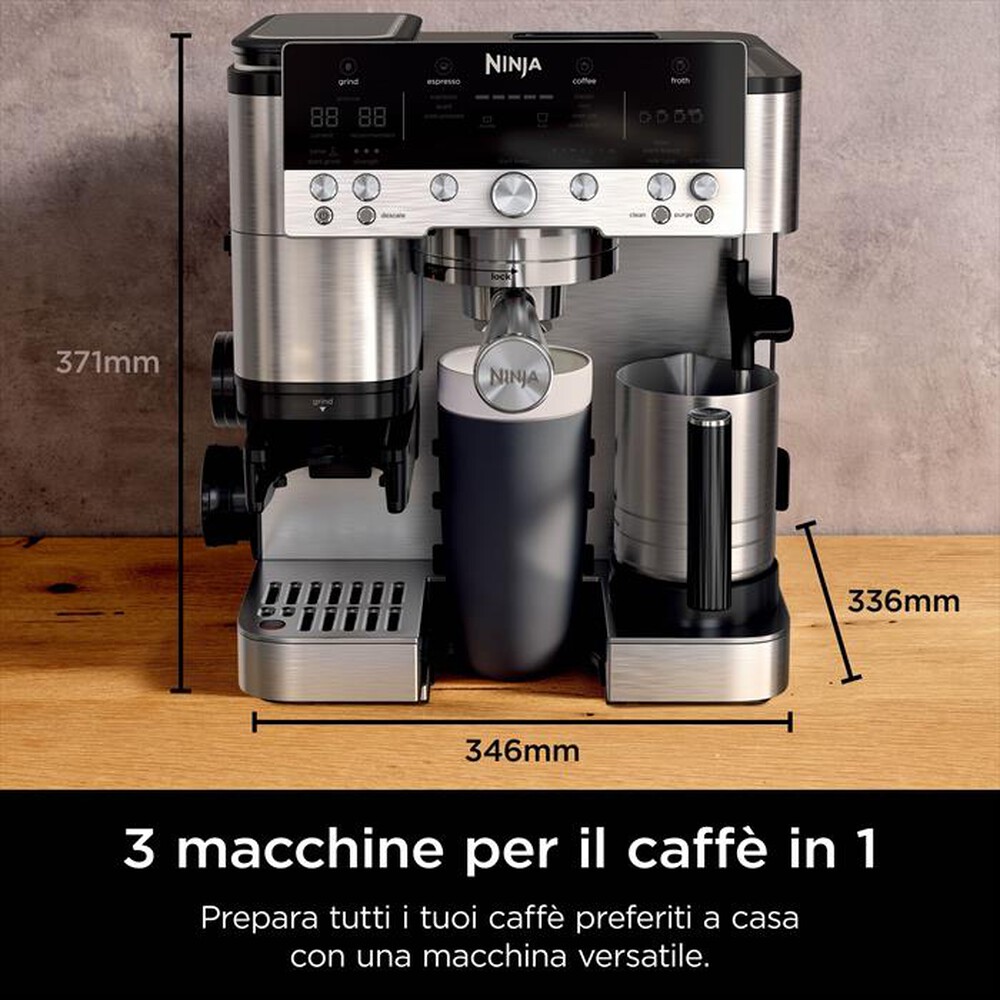 Immagine del prodotto NINJA - MACCHINA DA CAFF&Egrave; LUXE CAF&Eacute; PREMIER 3IN1-Argento