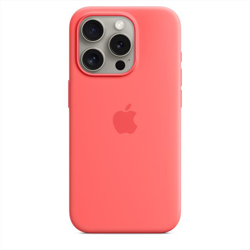"APPLE - Custodia MagSafe silicone iPhone 15 Pro-Guava"