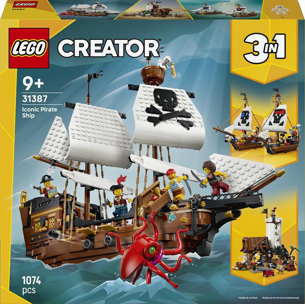Immagine del prodotto LEGO - CREATORE 3IN1 Iconica nave da pirata - 31387