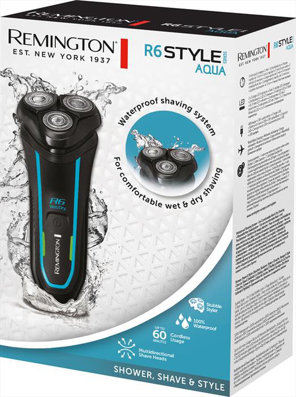 Immagine del prodotto REMINGTON - Rasoio R6000-nero/azzurro