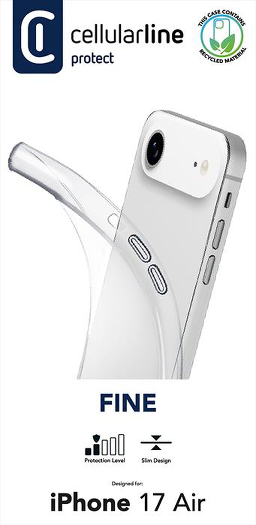 Immagine del prodotto CELLULARLINE - Cover in gomma morbida FINE per IPHONE AIR-Trasparente