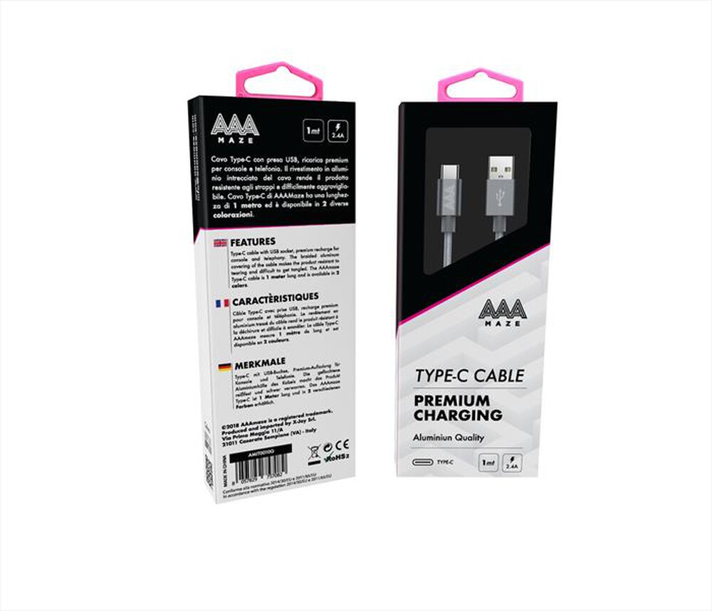 "AAAMAZE - TYPE-C CABLE 1M-Grey"