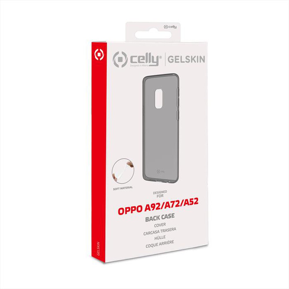 "CELLY - GELSKIN929BK - COVER PER OPPO A72/A52/A92-TRASPARENTE NERO/TPU"