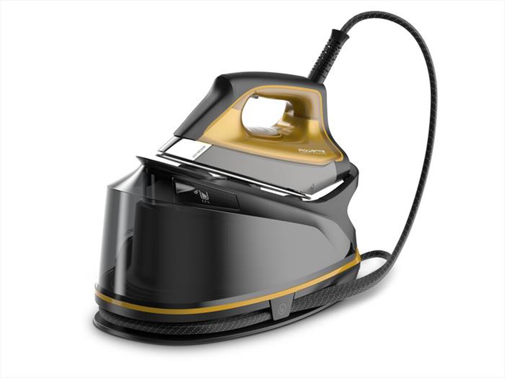 "ROWENTA - DG7644 ompact Steam PRO  Ferro da Stiro a Vapore-Nero e Giallo Stevens"