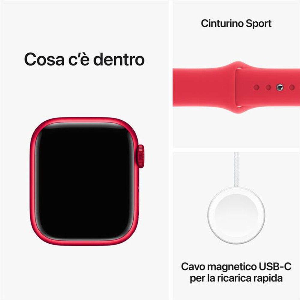 Immagine del prodotto APPLE - Watch Series 9 GPS Cassa 41mm - S/M-(PRODUCT)RED