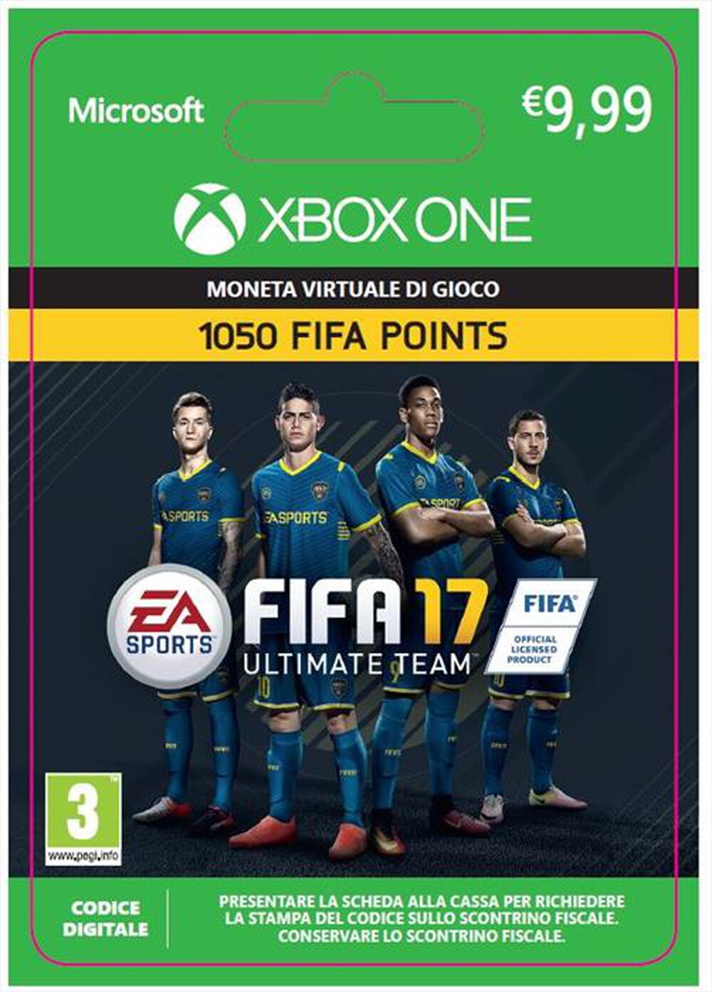 "MICROSOFT - Fifa 17 Points 1050 - "